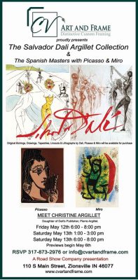 Salvador Dali Argillet Art Collection with Spanish Masters, Picasso & Miro Art Show