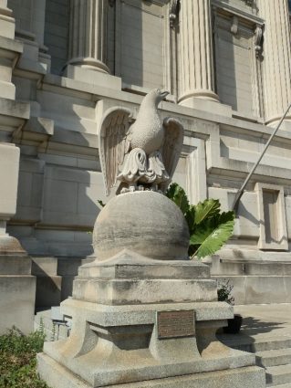 Gallery 1 - Indiana Limestone Eagle and Globe (pair)