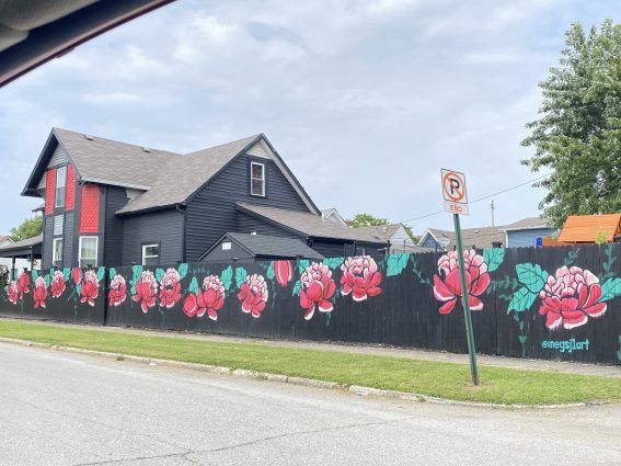 Gallery 1 - Peony Fence Mural