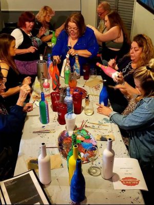 A Bottle Poppin' Painting Party