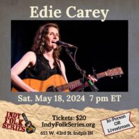 Edie Carey in concert at the Indy Folk Series